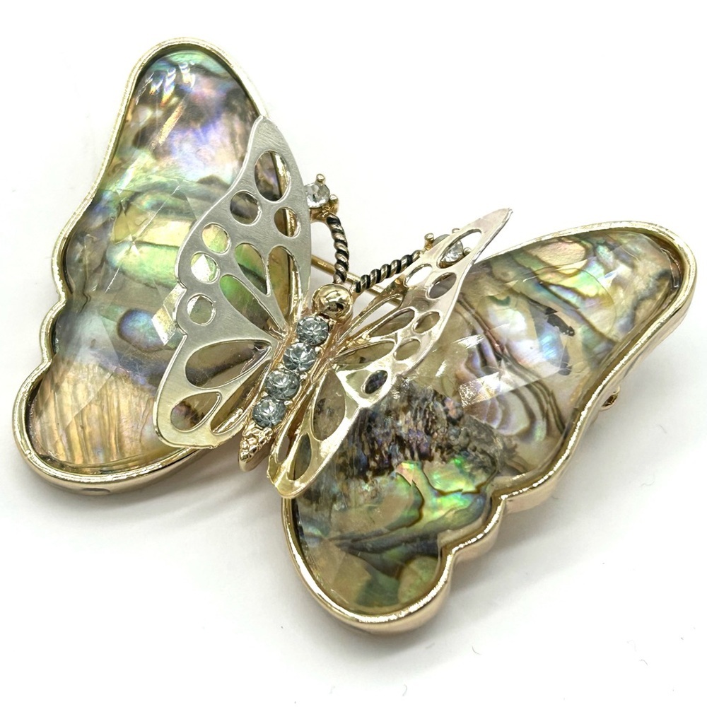 Napier Abalone Butterfly Brooch